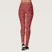 Gartennelken-rosa Feuerwerk deckt Gamaschen mit Leggings (Rückseite)