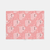 Gartennelkerosa flaumige Unicorn-Glitzern Fleecedecke (Vorderseite (Horizontal))