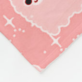 Gartennelkerosa flaumige Unicorn-Glitzern Fleecedecke (Ecke)