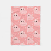 Gartennelkerosa flaumige Unicorn-Glitzern Fleecedecke (Vorderseite)