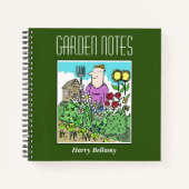 GartenNotebook mit dem Namen des Eigentümers Notizblock (Vorderseite)