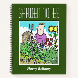 Gartennotizbuch mit Besitzername Notizblock
