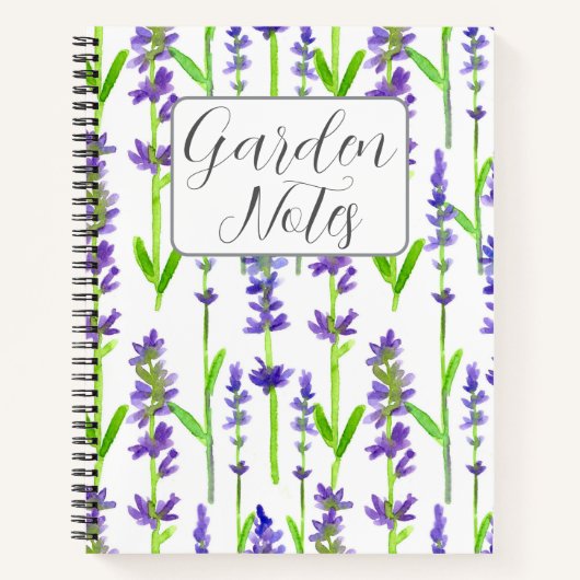 Gartennotizbuch Planer Logbuch Lavendel Notizblock (Vorderseite)