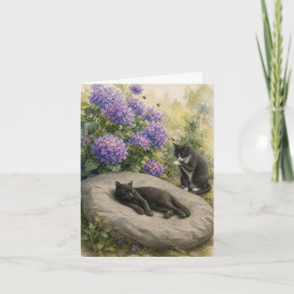 Gartennotizen mit Original-Aquarellen Dankeskarte