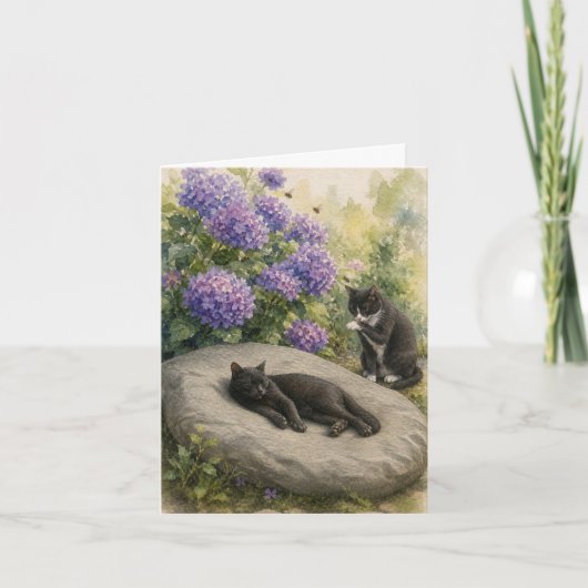 Gartennotizen mit Original-Aquarellen Dankeskarte (Vorderseite)