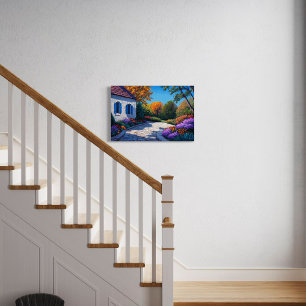 Gartenparadies - Hütte Leinwanddruck