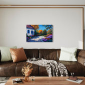 Gartenparadies - Hütte Leinwanddruck