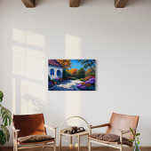 Gartenparadies - Hütte Leinwanddruck