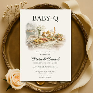 Gartenparty-Baby-Q-BBQ-Baby-Party Einladung