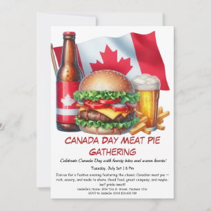 Gartenparty mit Burgern & Bier Canada Day Einladung