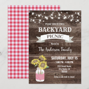 Gartenparty-Picknick im Freien Einladung