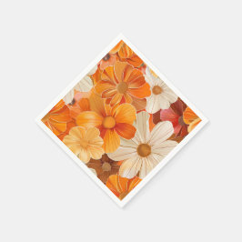 Gartenparty Retro 1970er Stil Serviette