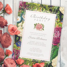 Gartenparty zum 60. Geburtstag Vintage Blumen
