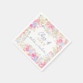 Gartenpastellfarben Wildblumen Abschluss Serviette (Ecke)