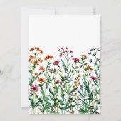 Gartenpastells Wildblumen 40. Geburtstag Einladung (Rückseite)