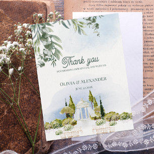 Gartenpavillon Hochzeitsdankschreiben Anwesen Postkarte