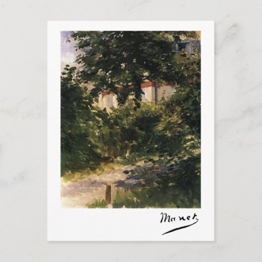 Gartenpfad von Edouard Manet in Rueil Postkarte (Vorderseite)