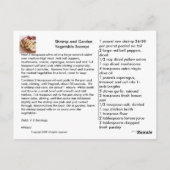 Gartenpflanze Scampi Postkarte (Rückseite)