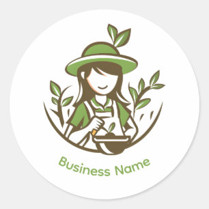 Gartenpflanzen Geschäft Benutzerdefinierte Gärtner Runder Aufkleber
