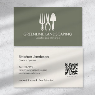 Gartenpflege Rasenpflege Landschaftsgärtner Minima Visitenkarte