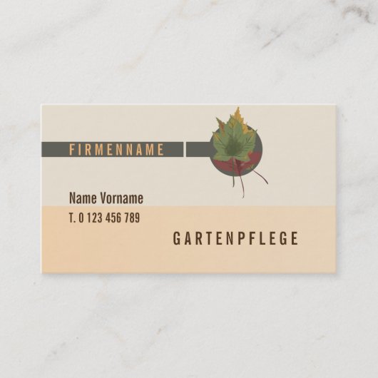 gartenpflege visitenkarte (Vorderseite)