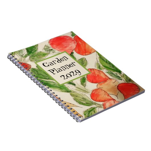 Gartenplaner mit Aquarell von Gemüse Notizblock (Rechte Seite)