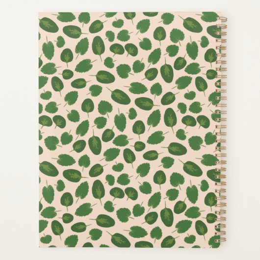 Gartenplanung Boho Natur Rustikaler Grüner Tan Planer (Rückseite)