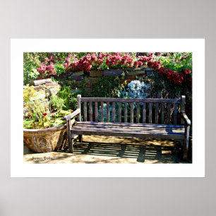 Gartenposter mit Parkbank Poster