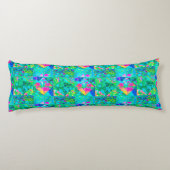 Gartenquiltmalerei mit Hydrangea und Blues Seitenschläferkissen (Rückseite)