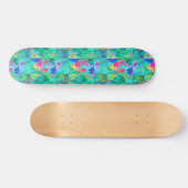 Gartenquiltmalerei mit Hydrangea und Blues Skateboard (Horizontal)