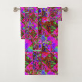 Gartenquiltmalerei mit Limettengrün Hydrangea Badhandtuch Set (Insitu)