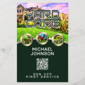 Gartenrasenmähen pflegen modernen Flyer (Hinten)