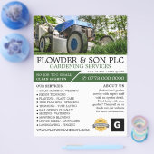 GartenRasenmäher, Gartenservice, Gartenbauer Flyer (Einzeln)