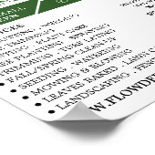 GartenRasenmäher, Gartenservice, Gartenbauer Poster (Ecke)