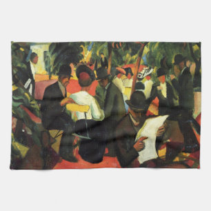 Gartenrestaurant von August Macke. Vintage Kunst Geschirrtuch