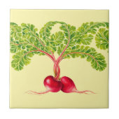 Gartenrettich-Friesmuster Fliese (Vorderseite)