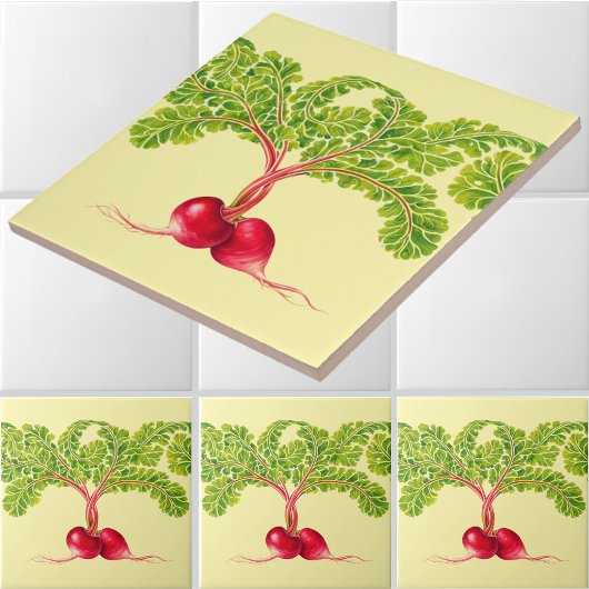 Gartenrettich-Friesmuster Fliese