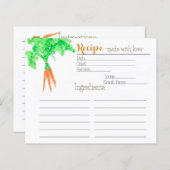Gartenrezeperkarte (Vorne/Hinten)