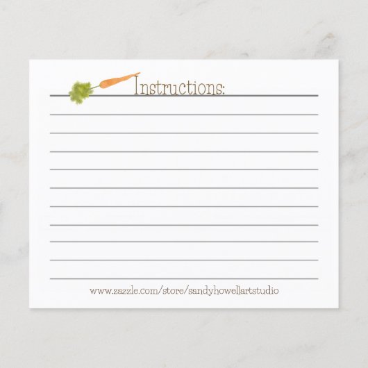 Gartenrezeperkarte (Rückseite)