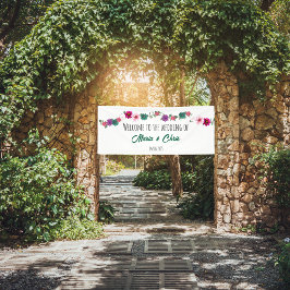 Gartenromantik Blume Hochzeit Weißbanner Banner