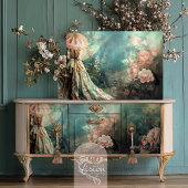 Gartenromantik, elegantes Portrait, ätherische Blü Seidenpapier