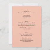 Gartenrosa Aquarellfarben Blume Moderne schicke Ho Einladung (Rückseite)