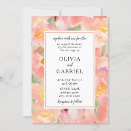 Gartenrosa Aquarellfarben Blume Moderne schicke Ho Einladung