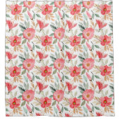 Gartenrosa, blumengeschmückt, auffällig duschvorhang (Vorderseite)