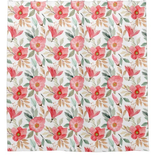 Gartenrosa, blumengeschmückt, auffällig duschvorhang (Vorderseite)