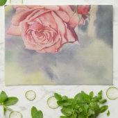 Gartenrose Geschirrtuch (Gefaltet)