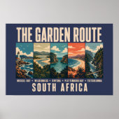 Gartenroute Südafrika Illustration Vintage Poster (Vorne)