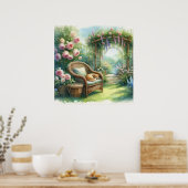 Gartenrückgang Landschaft 1 Poster (Küche)