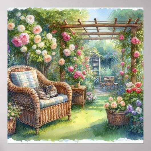 Gartenrückgang Landschaft 3 Poster (Vorne)