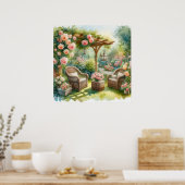 Gartenrückgang Landschaft 5 Poster (Küche)